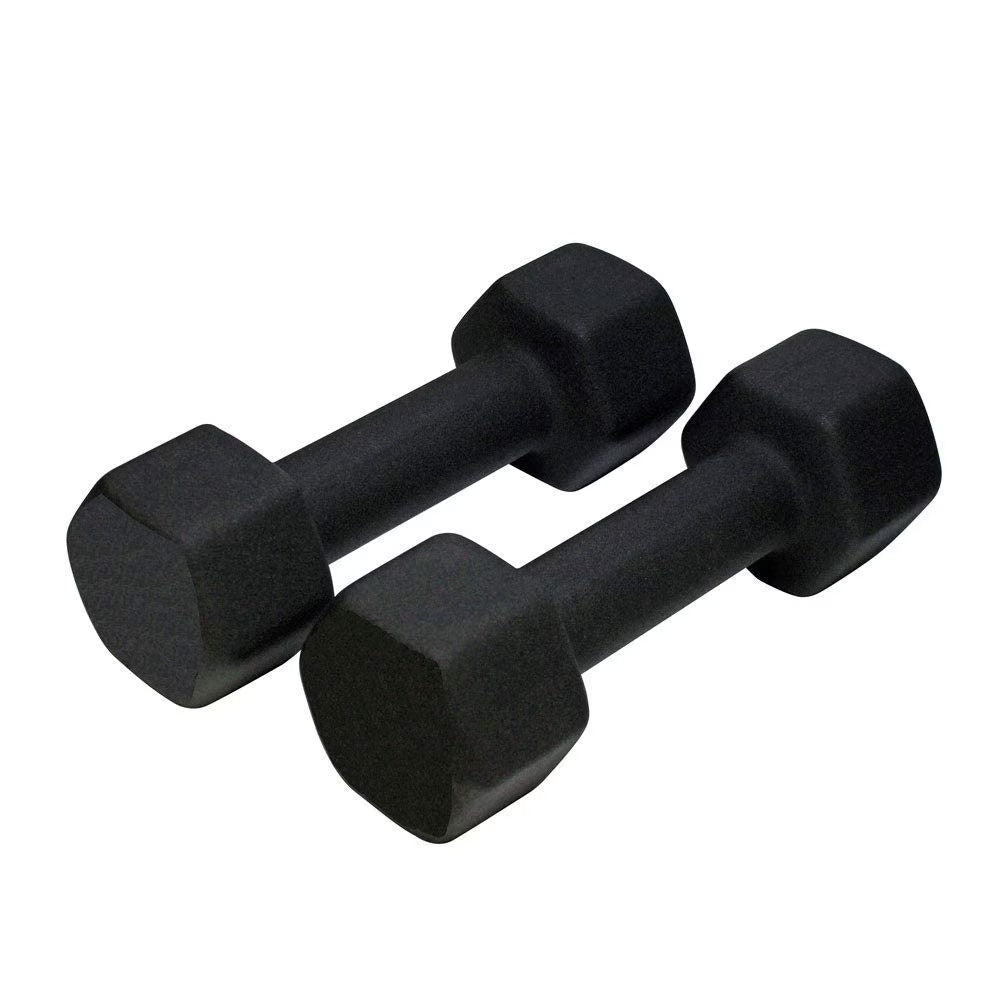 Neoprene Dumbbell for Strength Training, Muscle Toning, and Rehab, Non-Slip Grip, Anti-Roll Design 2Lb (4Lb Set)