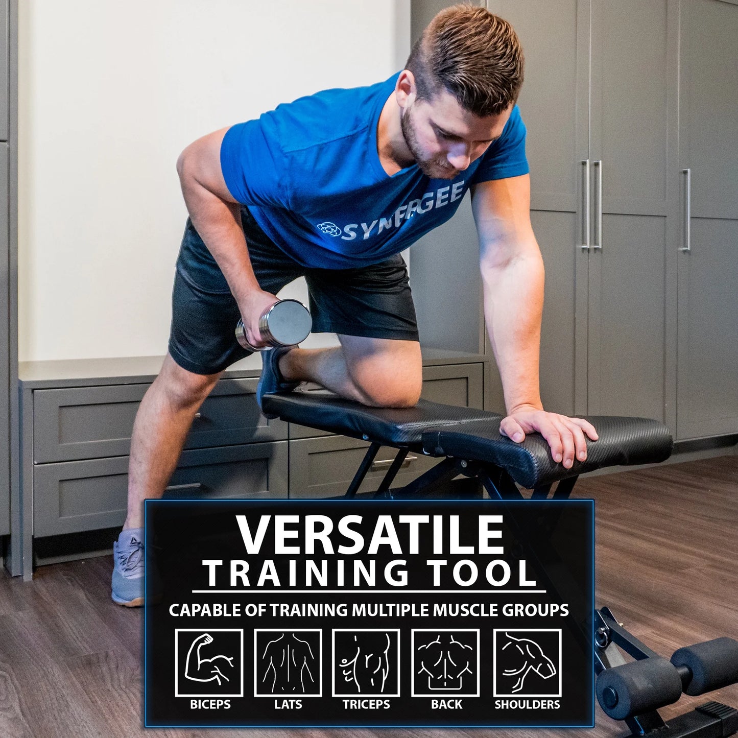 Ultra Compact Adjustable Dumbbell Set. Steel Weight Set with Foam Handles and Chrome Finish. Weights Range from 5-10 Lbs.