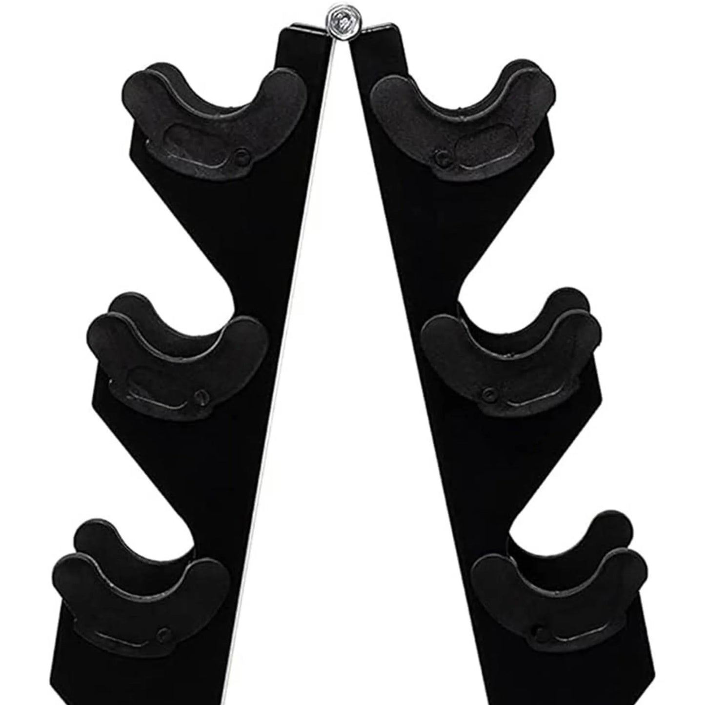 76 Lb Neoprene Coated Iron Dumbbell Hex Weights Set with Stand, Color-Coded