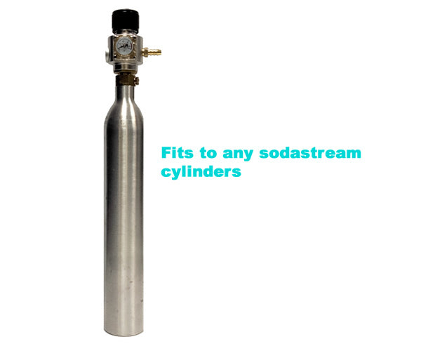 Mini Co2 Gas Regulator 0-90 PSI Keg Charger With 8mm Barb for Beer Wine Making & Carbonated Soda Water