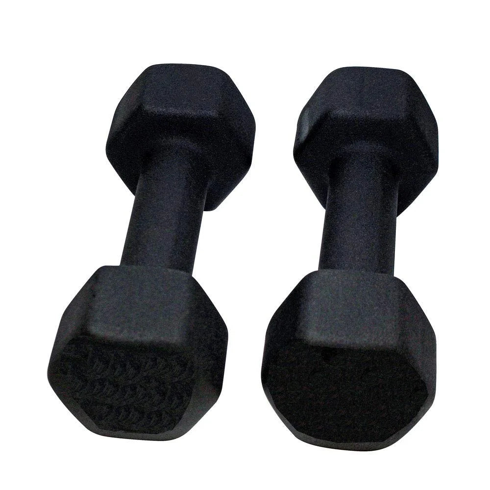 Neoprene Dumbbell for Strength Training, Muscle Toning, and Rehab, Non-Slip Grip, Anti-Roll Design 2Lb (4Lb Set)