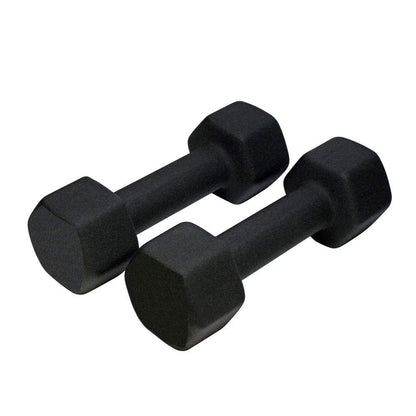 Neoprene Dumbbell for Strength Training, Muscle Toning, and Rehab, Non-Slip Grip, Anti-Roll Design 2Lb (4Lb Set)