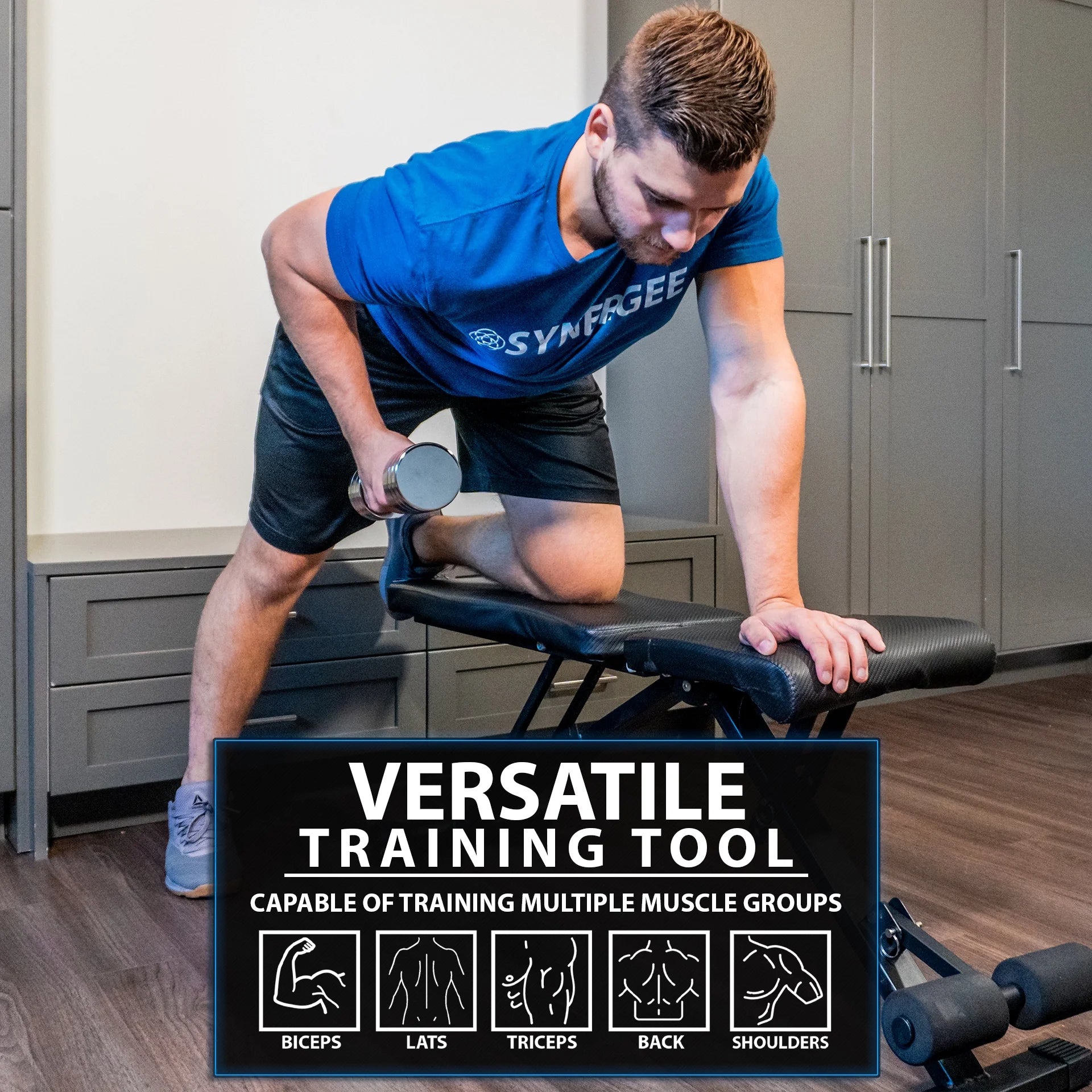 Ultra Compact Adjustable Dumbbell Set. Steel Weight Set with Foam Handles and Chrome Finish. Weights Range from 5-10 Lbs.