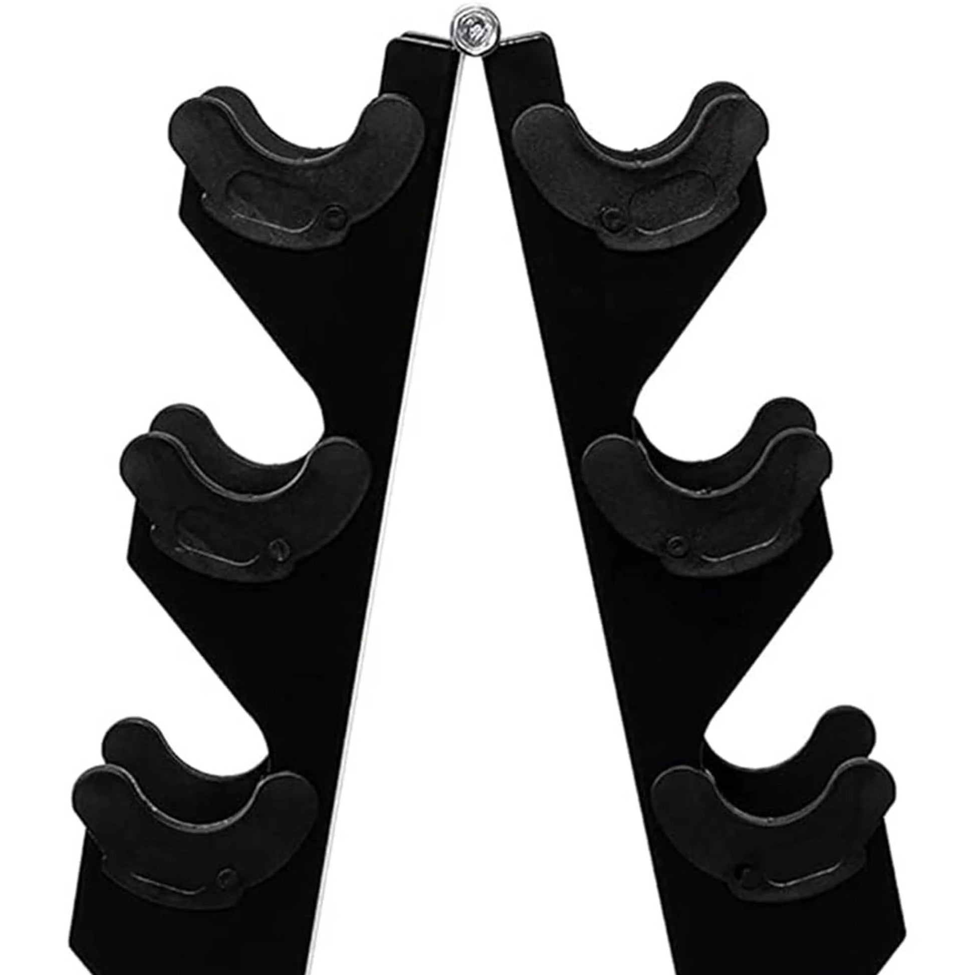 76 Lb Neoprene Coated Iron Dumbbell Hex Weights Set with Stand, Color-Coded