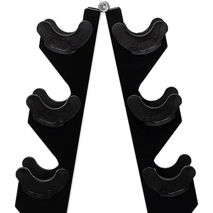 76 Lb Neoprene Coated Iron Dumbbell Hex Weights Set with Stand, Color-Coded